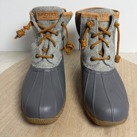Sperry Top Sider Duck Boots Womens 6 Gray Wool Thinsulate  display picture 2